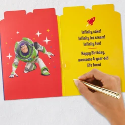 Disney/Pixar Toy Story Buzz Lightyear Infinity Fun Musical 4th Birthday Card