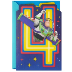 Disney/Pixar Toy Story Buzz Lightyear Infinity Fun Musical 4th Birthday Card