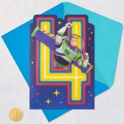 Disney/Pixar Toy Story Buzz Lightyear Infinity Fun Musical 4th Birthday Card