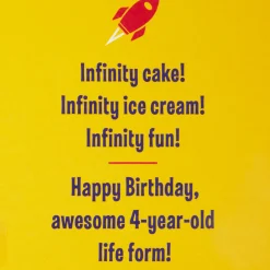 Disney/Pixar Toy Story Buzz Lightyear Infinity Fun Musical 4th Birthday Card