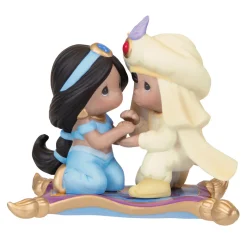 Disney Precious Moments Aladdin and Jasmine Porcelain Ornament