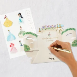 Disney Princess Castle All the Happiness 3D Pop-Up Card With Playset