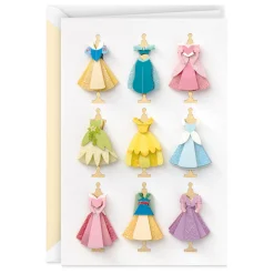 Disney Princess Dresses Blank Card