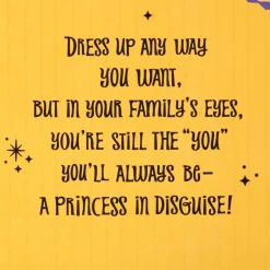 Disney Princess Dress Up Halloween Card for Granddaughter With Mask
