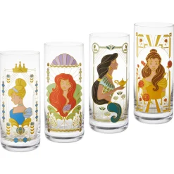 Disney Princess Drinking Glasses, Set of 4