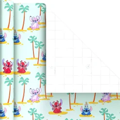 Disney Stitch and Friends 3-Pack Wrapping Paper Mini Roll Bundle, 45 sq. ft. total