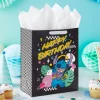 13" Disney Stitch Music Fun Large Gift Bag With Tissue Paper