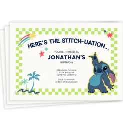 Disney Stitch Stitch-Uation Flat Birthday Invitation