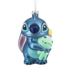 Disney Stitch With Scrump Blown Glass Hallmark Ornament