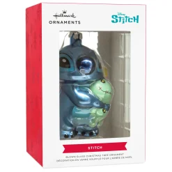 Disney Stitch With Scrump Blown Glass Hallmark Ornament