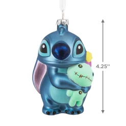 Disney Stitch With Scrump Blown Glass Hallmark Ornament