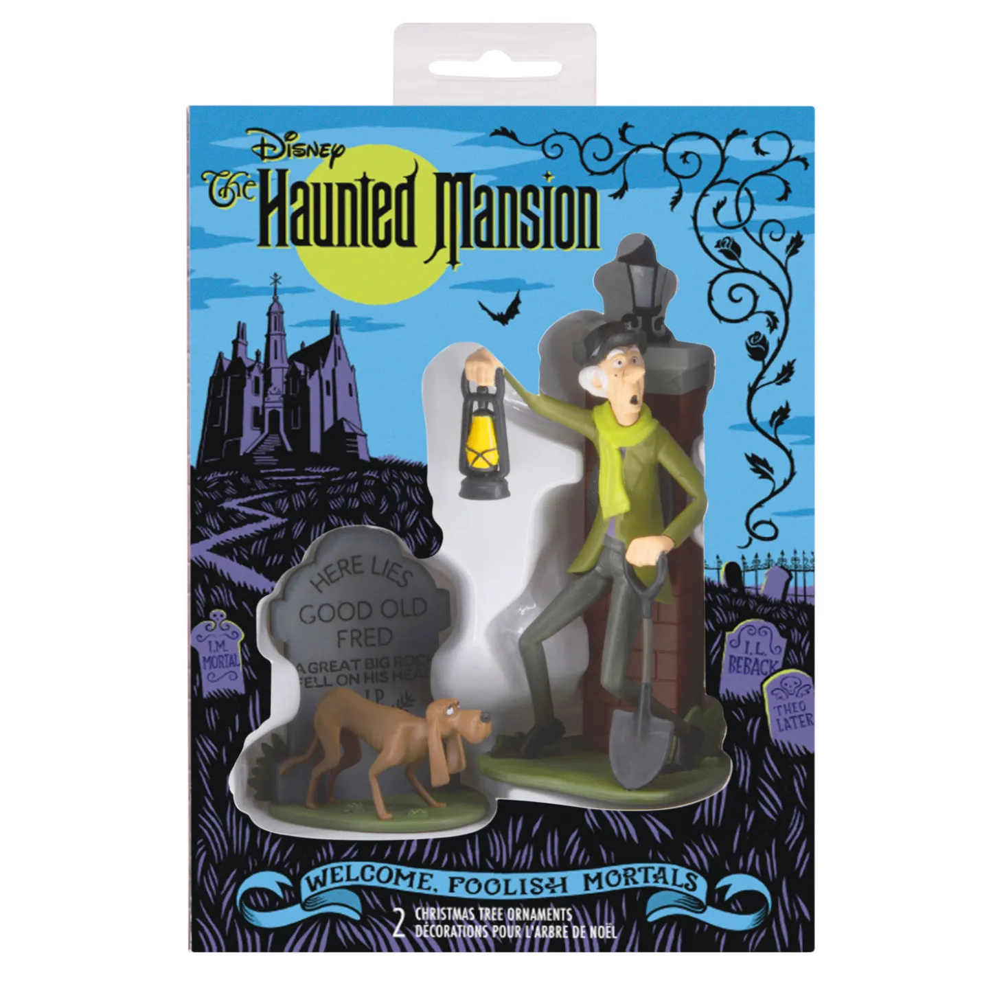 Disney The Haunted Mansion Caretaker and Dog Hallmark Ornaments, Set of 2