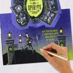 Disney The Haunted Mansion Welcome Foolish Mortals Musical Pop-Up Halloween Card with Light