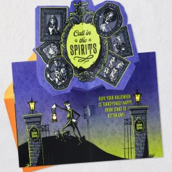 Disney The Haunted Mansion Welcome Foolish Mortals Musical Pop-Up Halloween Card with Light