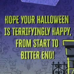 Disney The Haunted Mansion Welcome Foolish Mortals Musical Pop-Up Halloween Card with Light