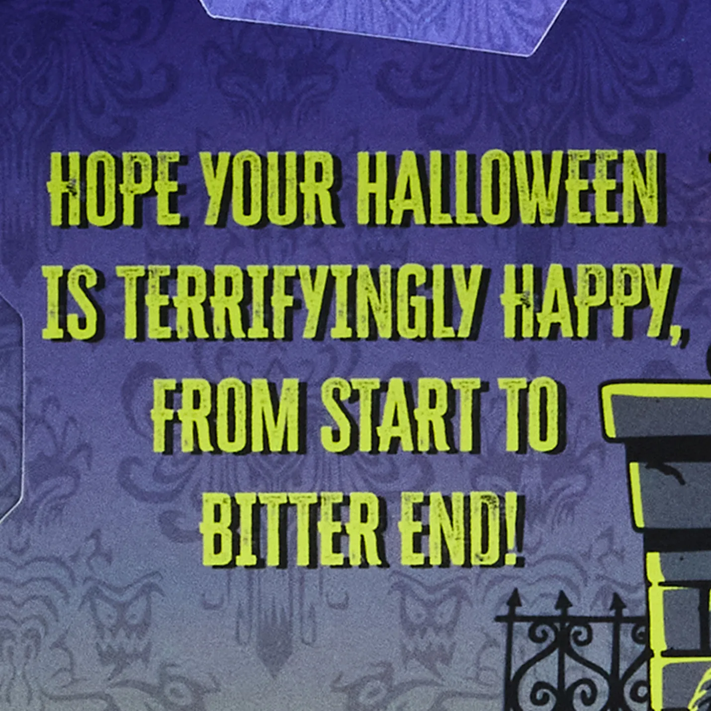 Disney The Haunted Mansion Welcome Foolish Mortals Musical Pop-Up Halloween Card with Light