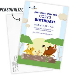 Disney The Lion King Just Can’t Wait Birthday Invitation