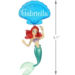 Disney The Little Mermaid Ariel Personalized Ornament, Custom Text