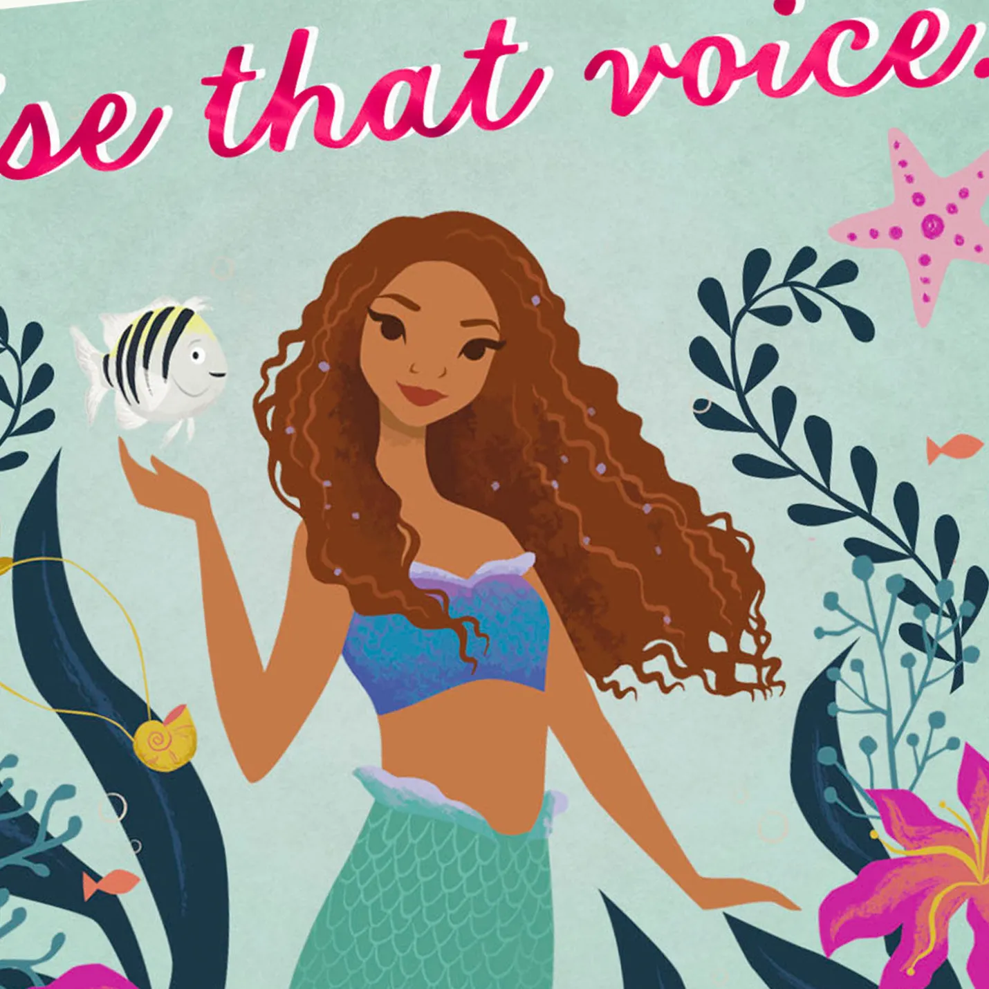 Disney The Little Mermaid Raise That Voice Birthday Card