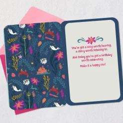Disney The Little Mermaid Raise That Voice Birthday Card