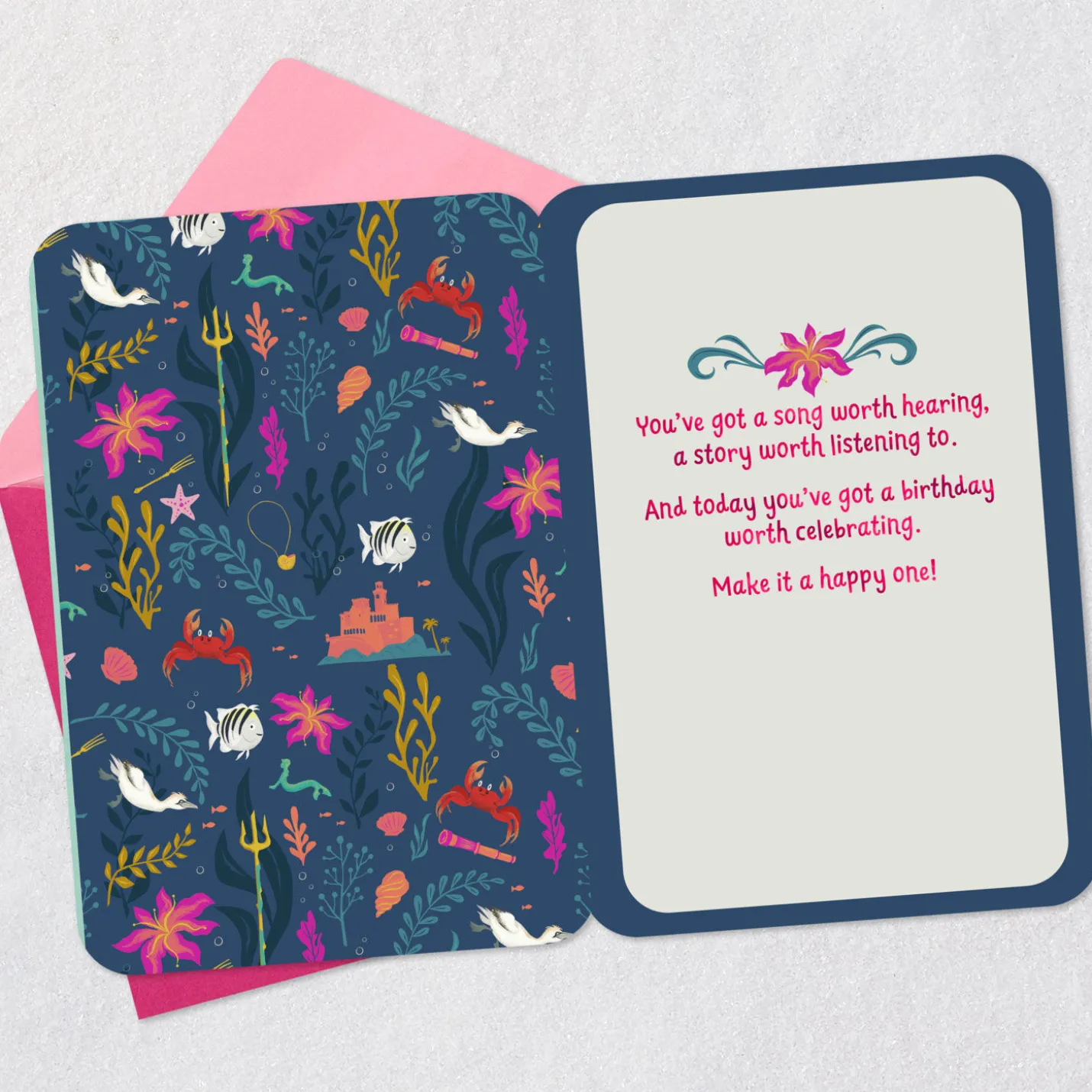Disney The Little Mermaid Raise That Voice Birthday Card