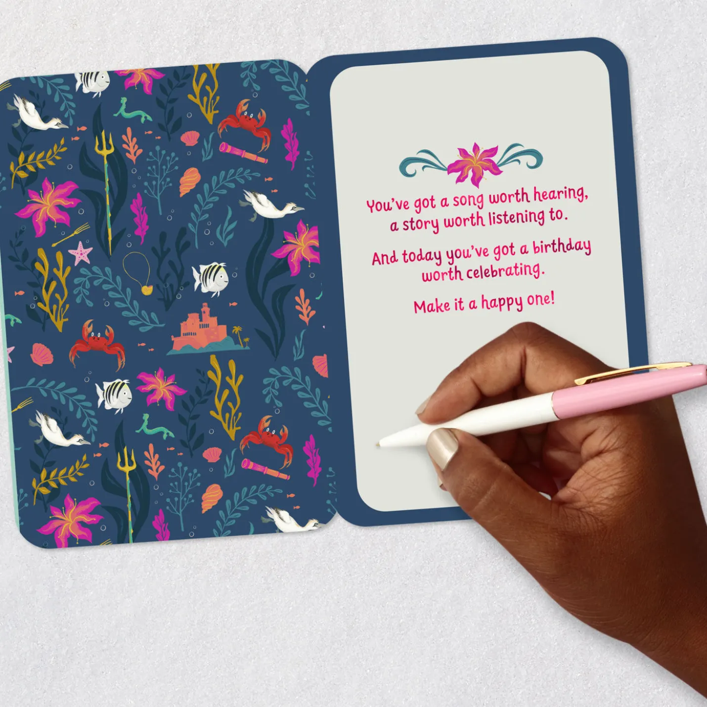 Disney The Little Mermaid Raise That Voice Birthday Card