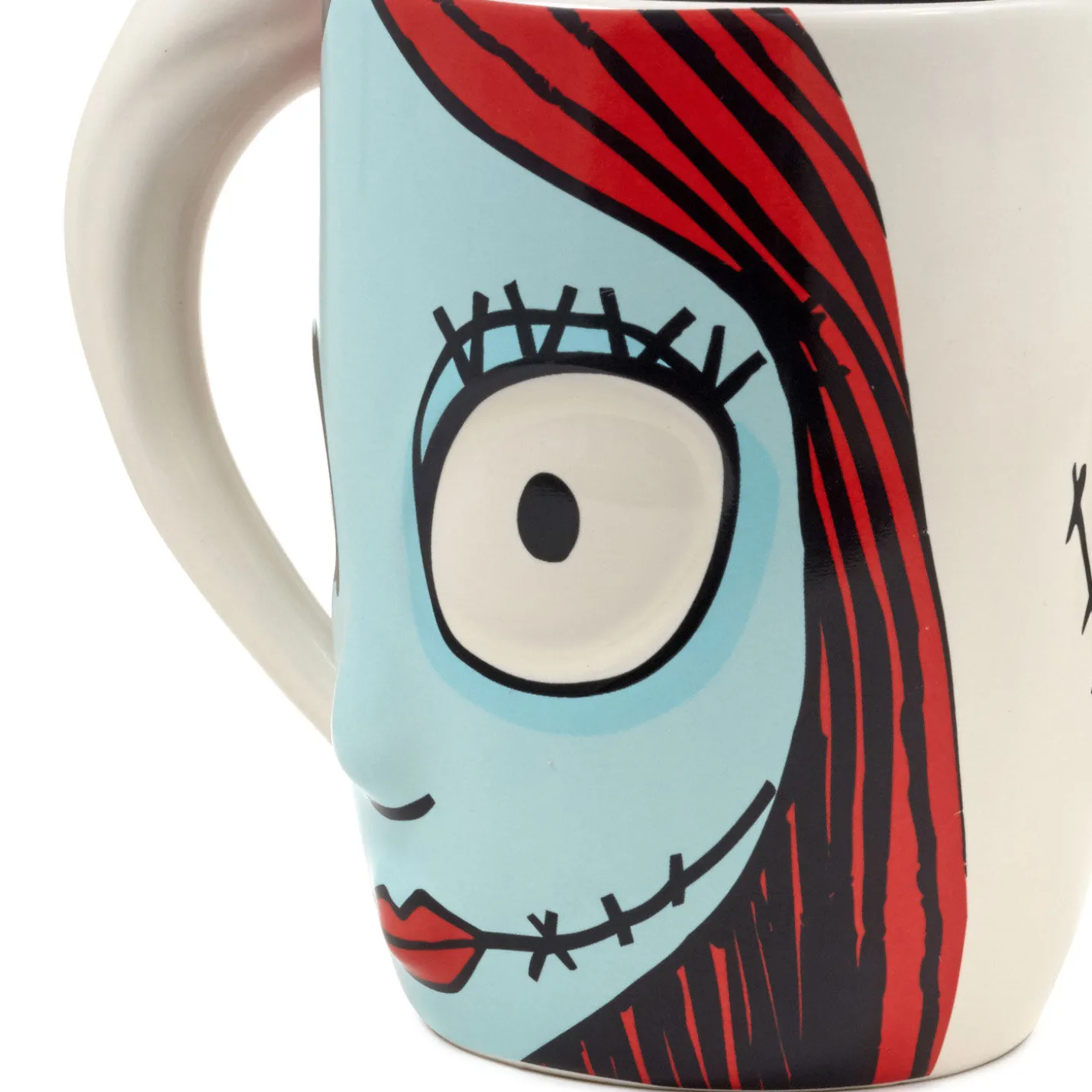 Disney Tim Burton's The Nightmare Before Christmas Jack and Sally Sculpted Mug, 15 oz.