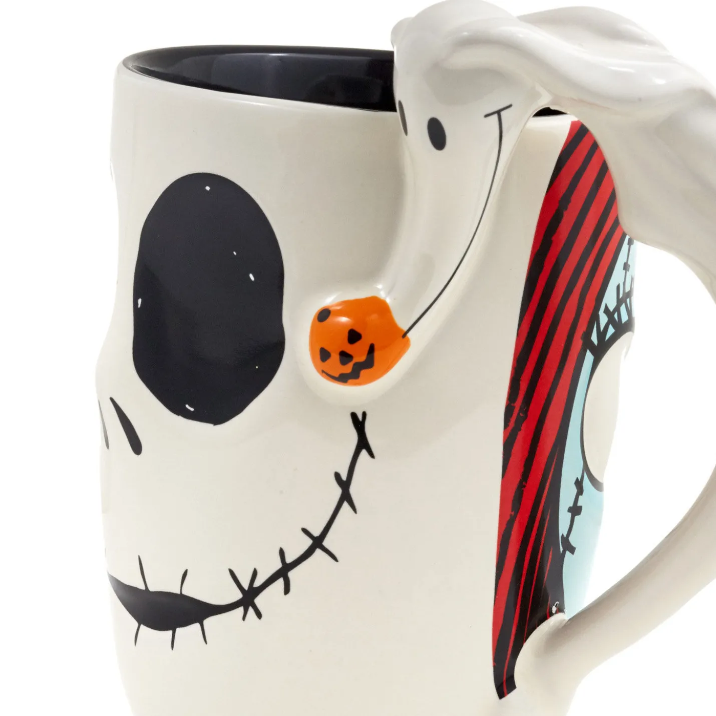 Disney Tim Burton's The Nightmare Before Christmas Jack and Sally Sculpted Mug, 15 oz.