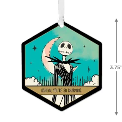 Disney Tim Burton's The Nightmare Before Christmas Metal Personalized Ornament, Custom Text