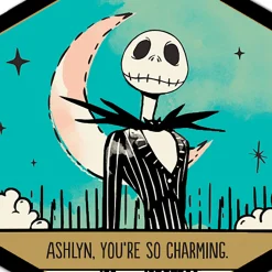 Disney Tim Burton's The Nightmare Before Christmas Metal Personalized Ornament, Custom Text