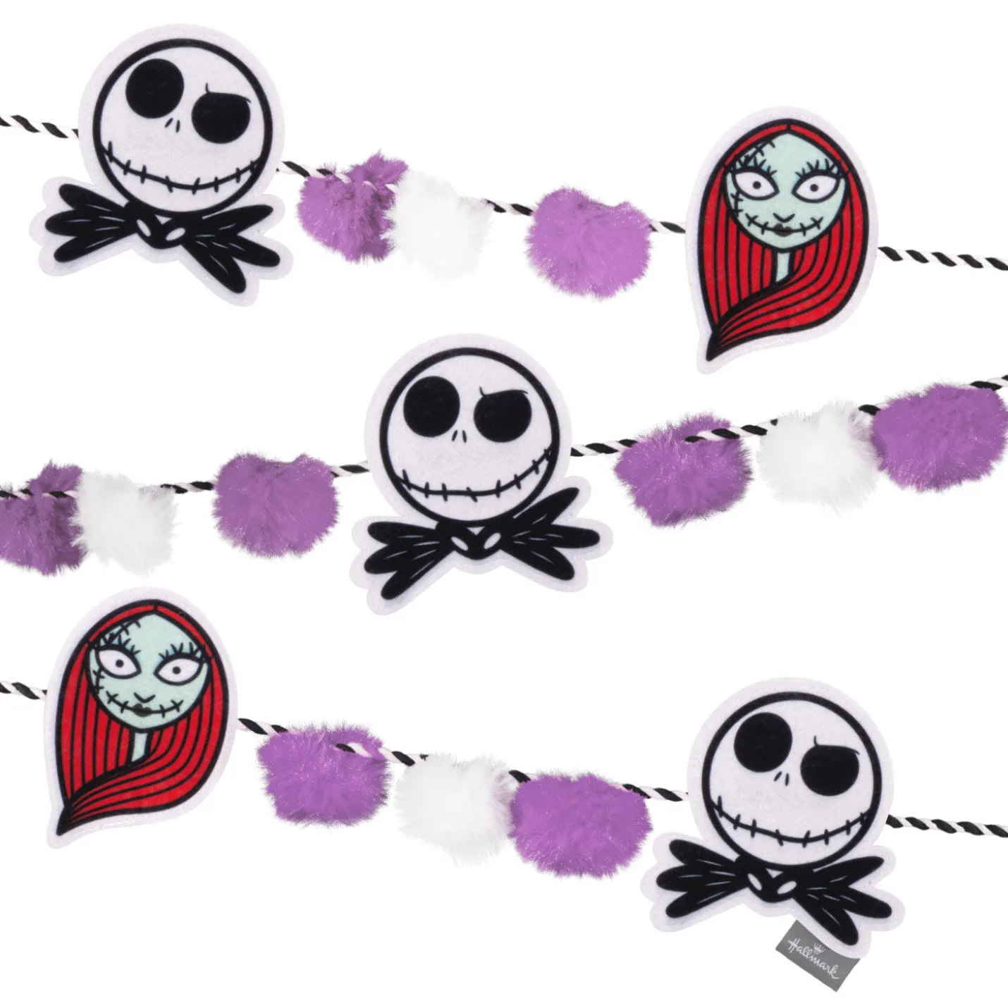 Disney Tim Burton's The Nightmare Before Christmas Fabric Hallmark Garland, 72"