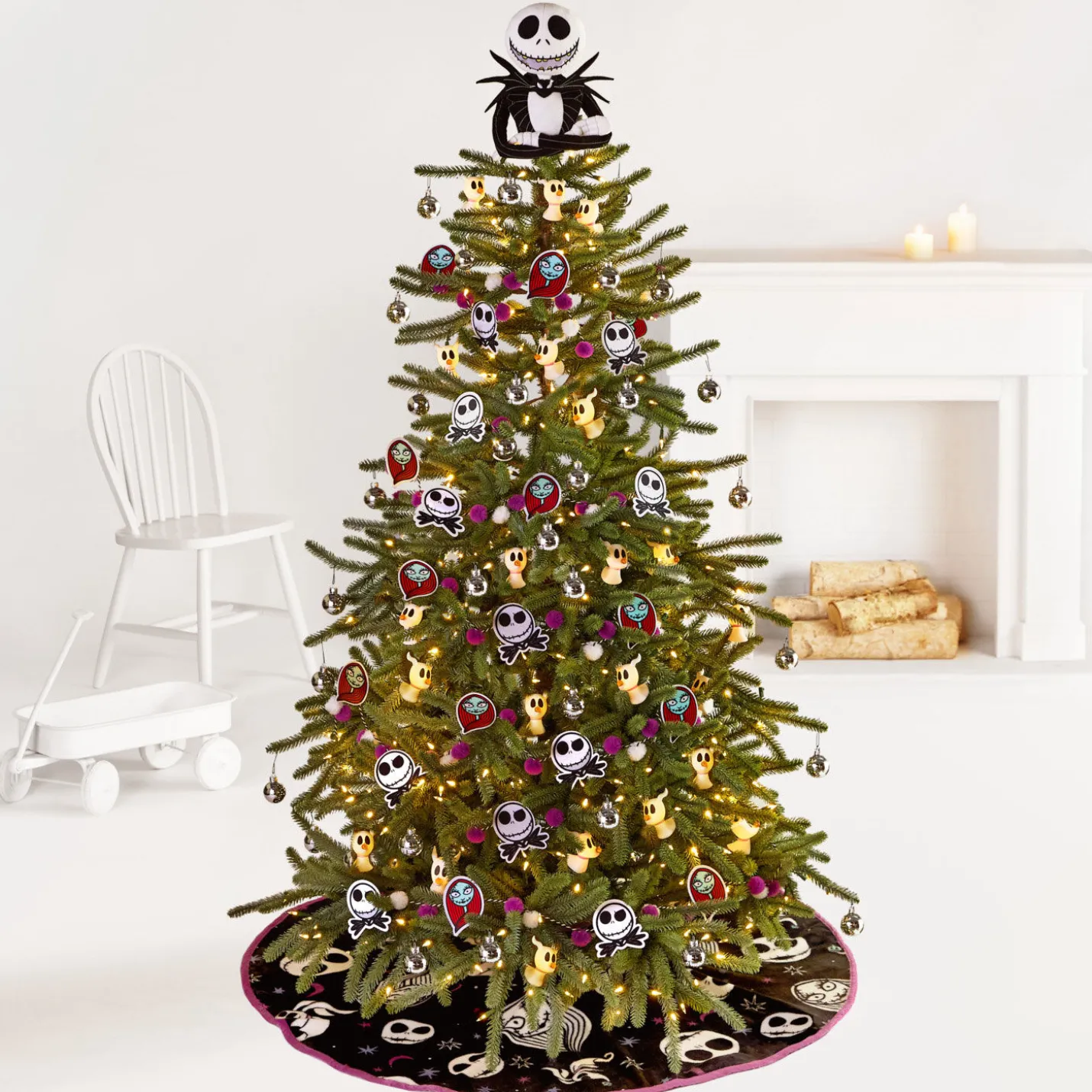 Disney Tim Burton's The Nightmare Before Christmas Fabric Hallmark Garland, 72"