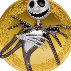 Disney Tim Burton's The Nightmare Before Christmas Jack Skellington on Moon Metal Hallmark Ornament