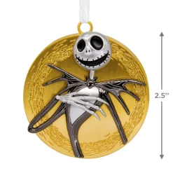 Disney Tim Burton's The Nightmare Before Christmas Jack Skellington on Moon Metal Hallmark Ornament
