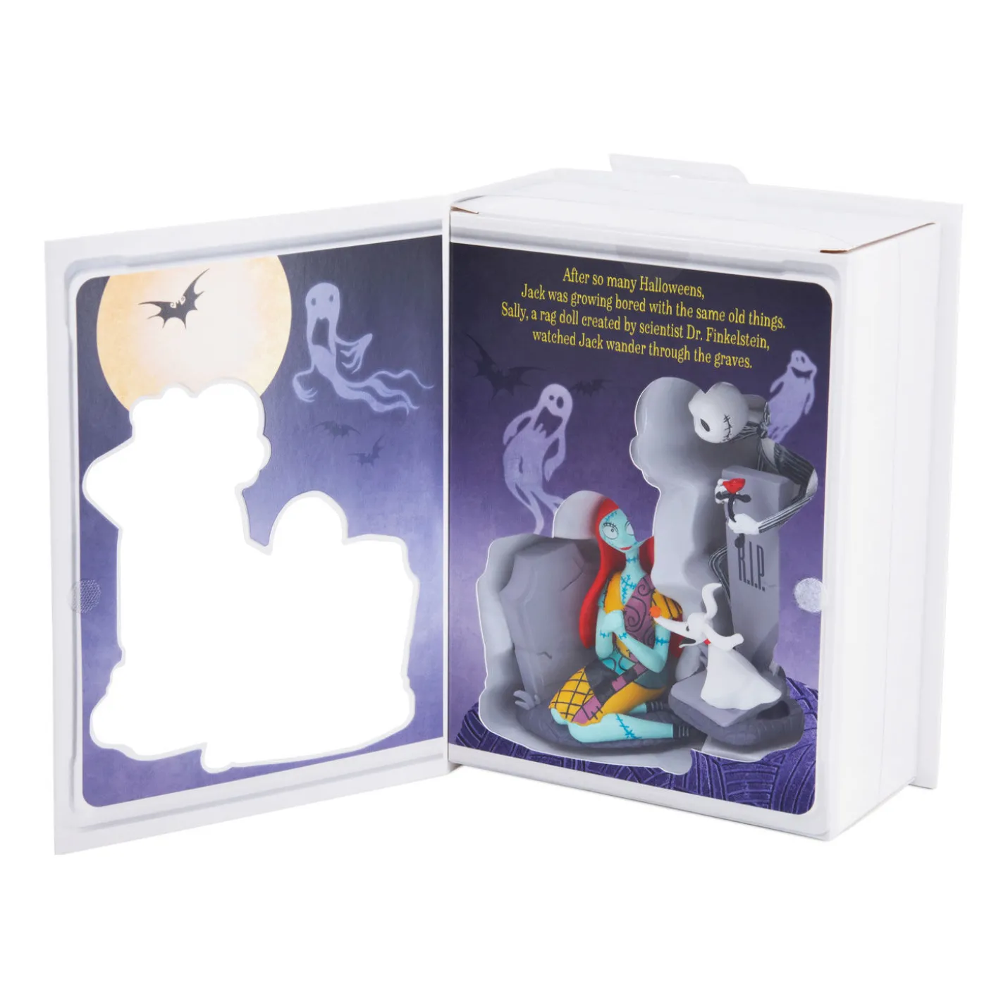 Disney Tim Burton's The Nightmare Before Christmas Jack and Sally With Tombstones Hallmark Ornaments, Set of 2