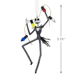 Disney Tim Burton's The Nightmare Before Christmas Jack Skellington With Lights Hallmark Ornament