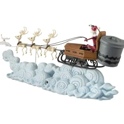 Disney Tim Burton's The Nightmare Before Christmas Santa Jack's Sleigh Ride Tabletop Decoration With Light and Sound