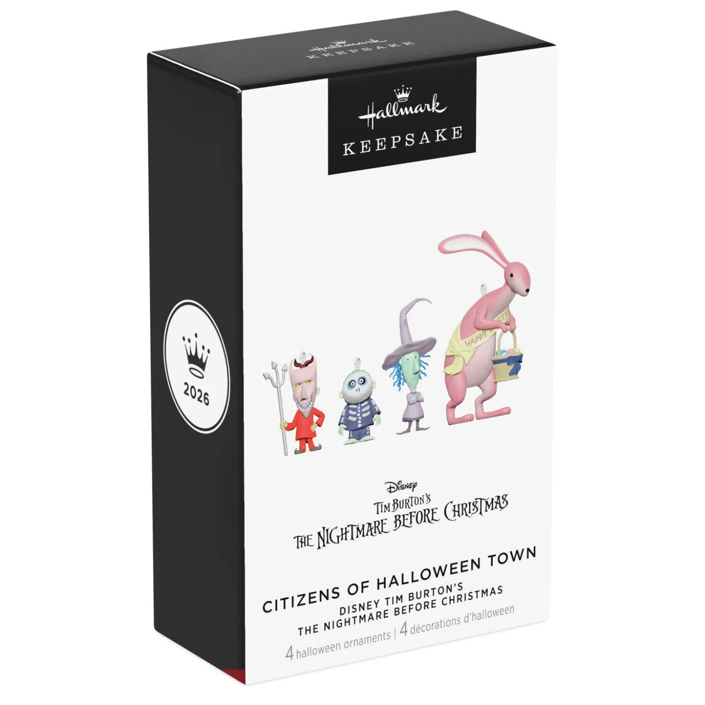 Disney Tim Burton's The Nightmare Before Christmas Citizens of Halloween Town Collection 2 Ornaments, Set of 4