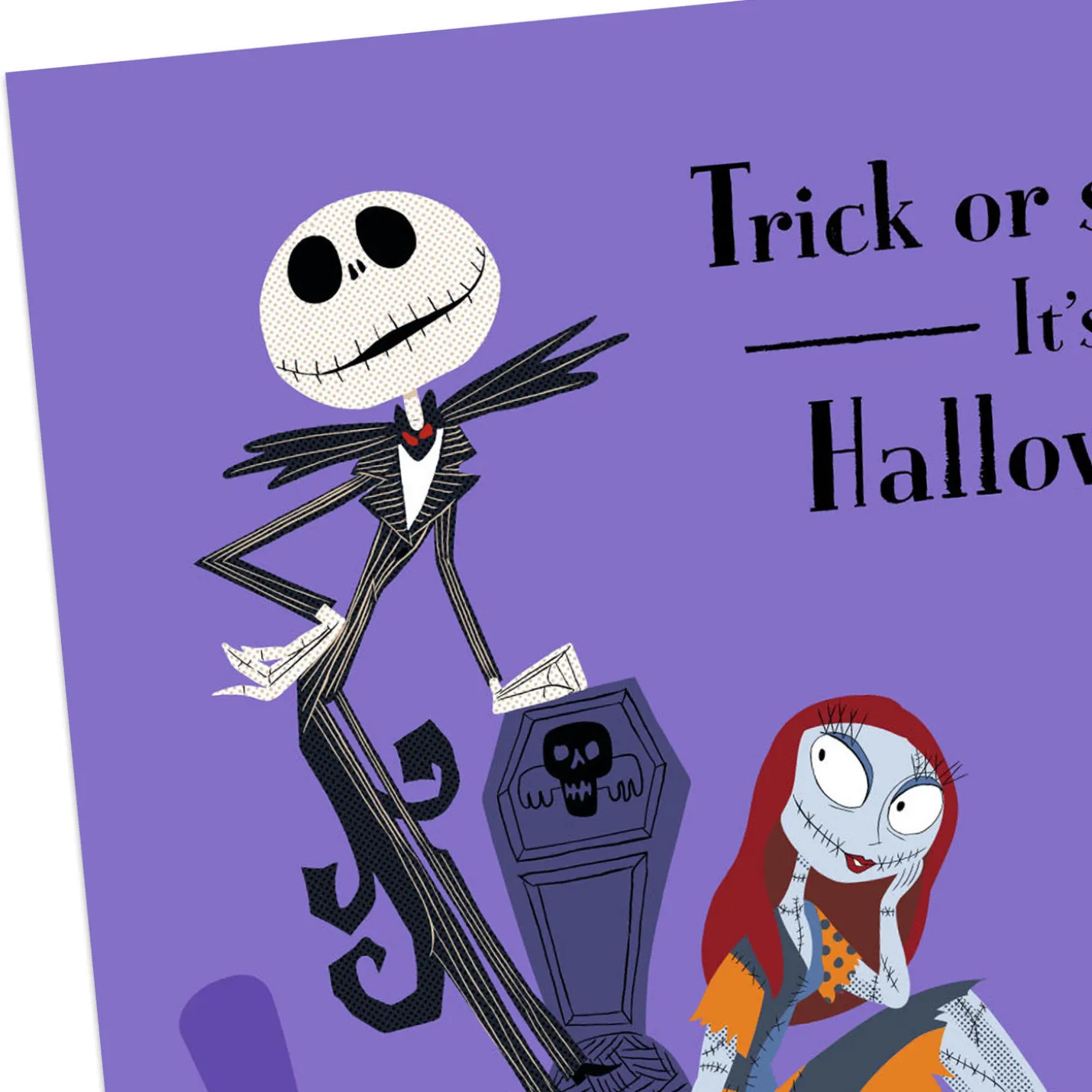 Disney Tim Burton's The Nightmare Before Christmas Jack Skellington and Sally Happy Haunting Halloween Card