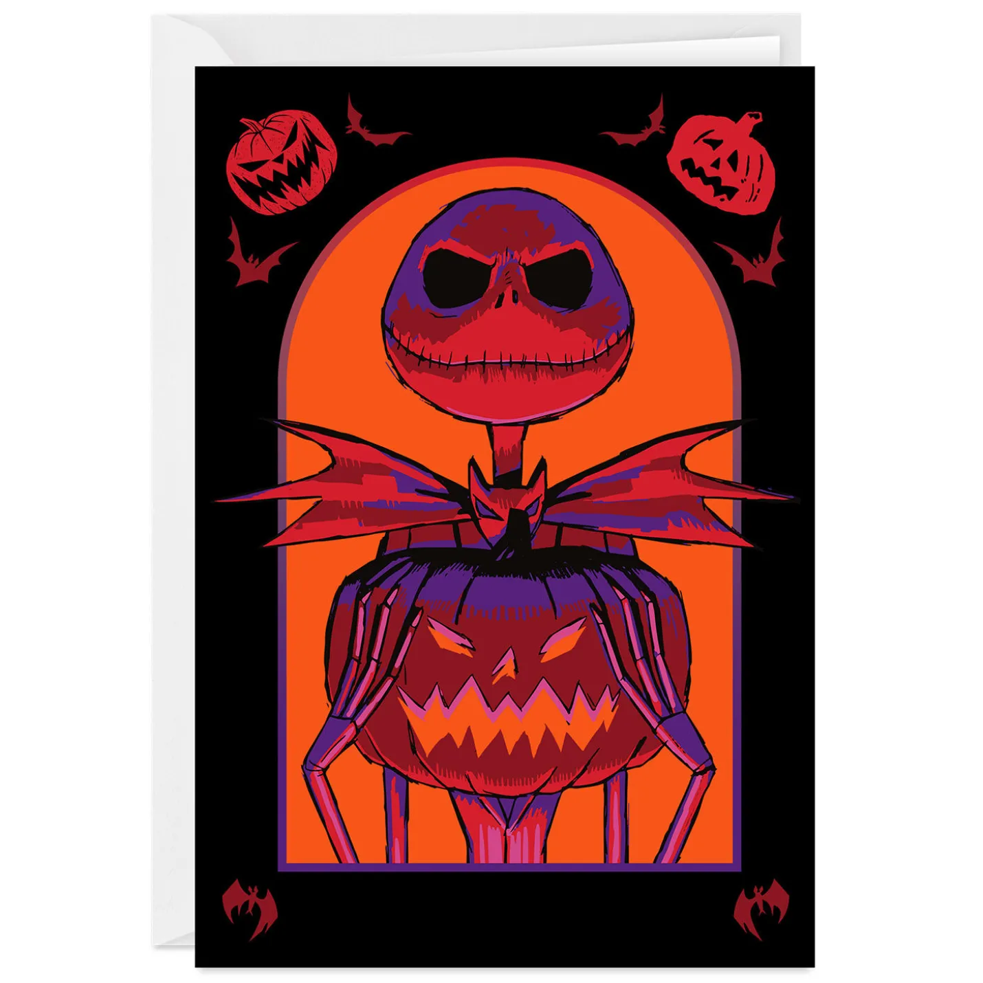 Disney Tim Burton's The Nightmare Before Christmas Jack Skellington Custom Halloween Card