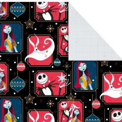 Disney Tim Burton's The Nightmare Before Christmas Assorted Flat Wrapping Paper, 12 sheets