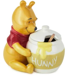 Disney Winnie the Pooh Ceramic Honey Pot With Serving Wand, Set of 2