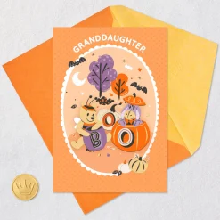 Disney Winnie the Pooh Happy Tricking and Treating Halloween Card for Granddaughter