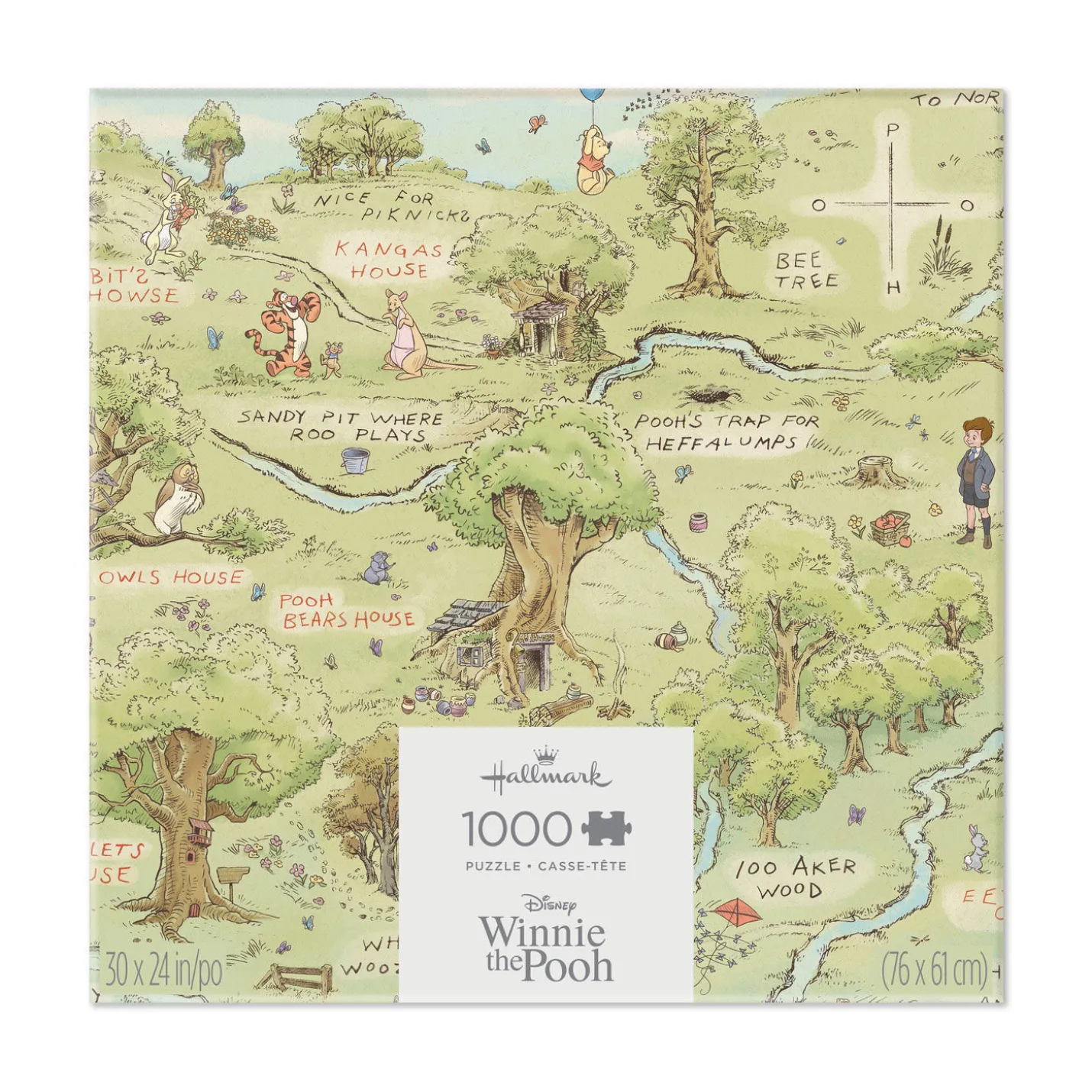 Disney Winnie the Pooh Hundred Acre Wood Map 1000-Piece Puzzle