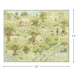 Disney Winnie the Pooh Hundred Acre Wood Map 1000-Piece Puzzle