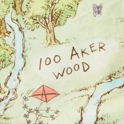 Disney Winnie the Pooh Hundred Acre Wood Map Throw Blanket, 60x52