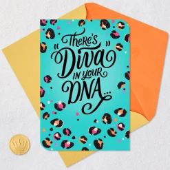 Diva in Your DNA Birthday Card for Her