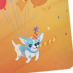 Dog With Balloons 3rd Birthday Card for Boys