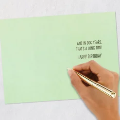 Dog Years Waiting for Cake Funny Birthday Card