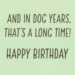 Dog Years Waiting for Cake Funny Birthday Card
